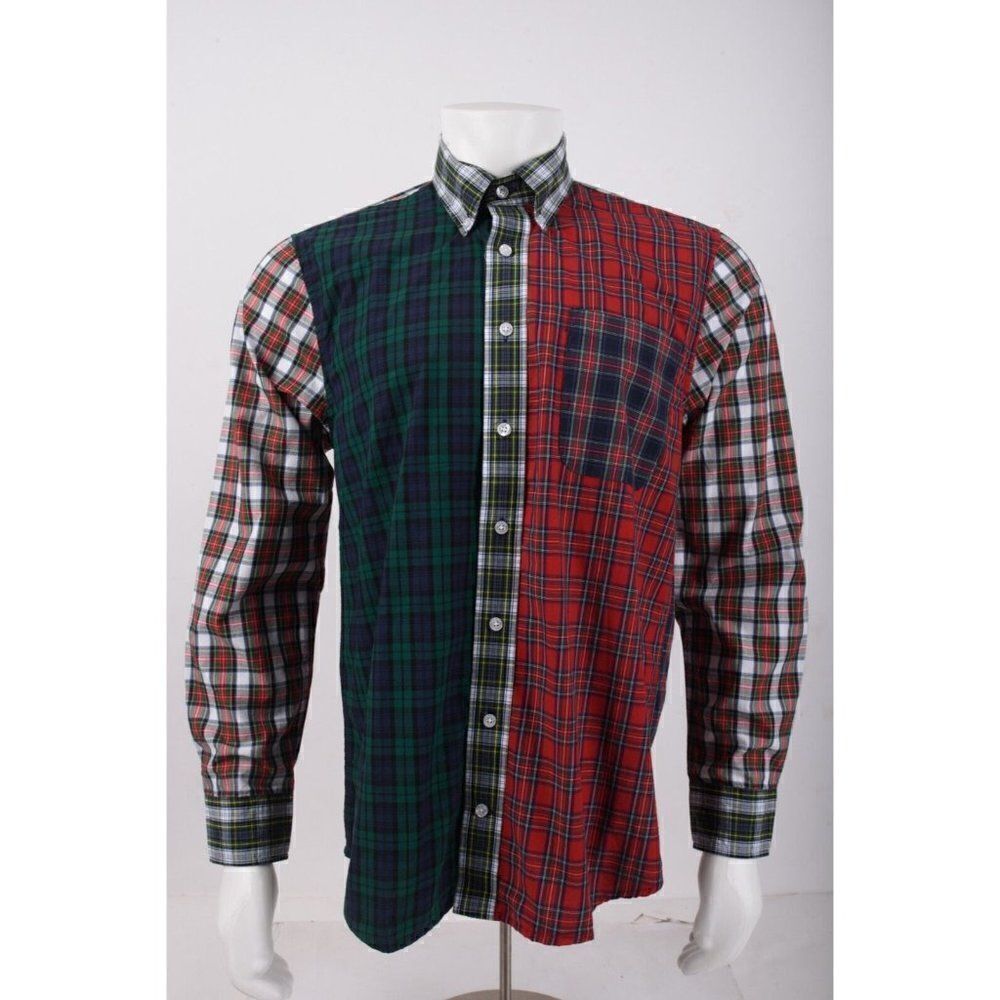 Castaway Nantucket Isalnd Mens Chase Shirt S Tartan Plaid Party Panel NWT